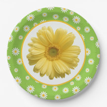 Country Daisy Pattern Green