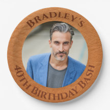 Couro aniversário de 40 anos Brown