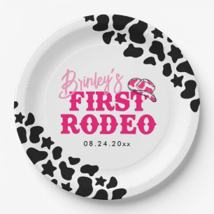 Prato De Papel Cowgirl Disco Pink First Rodeo
