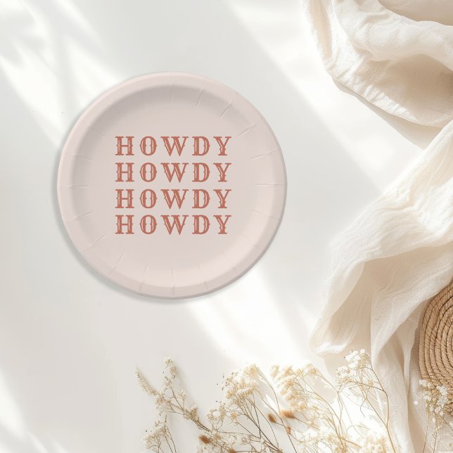 Prato De Papel Cowgirl do Deserto Último Rodeio (Criador carregado)