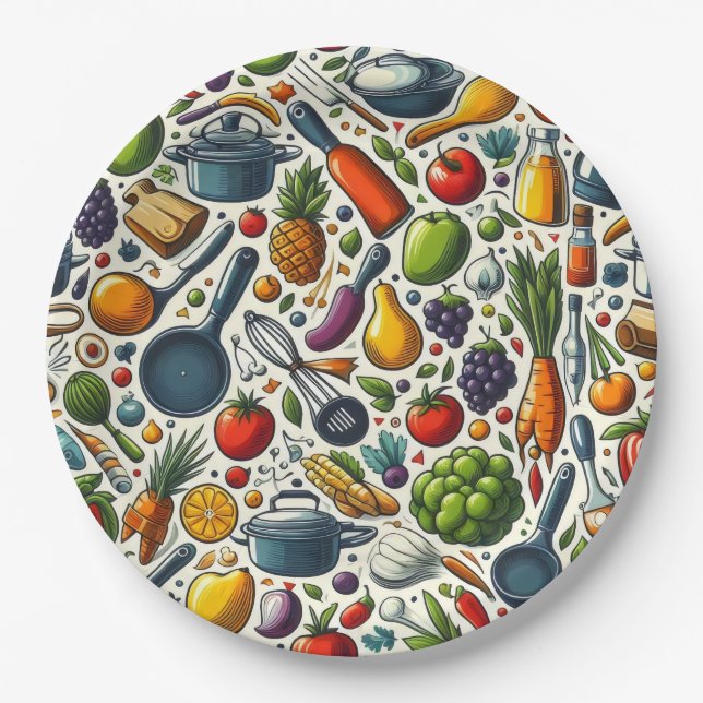 Prato De Papel Cozinha. (Frente)