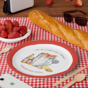 Prato De Papel Cozinhando Lagostim de Verão Cozinhão de frutos