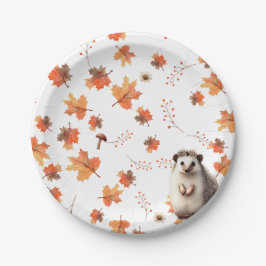Prato De Papel Cozy Autumn Delights - Hedgehog & Fall Foliage