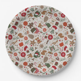 Prato De Papel Cozy Natal & Spice