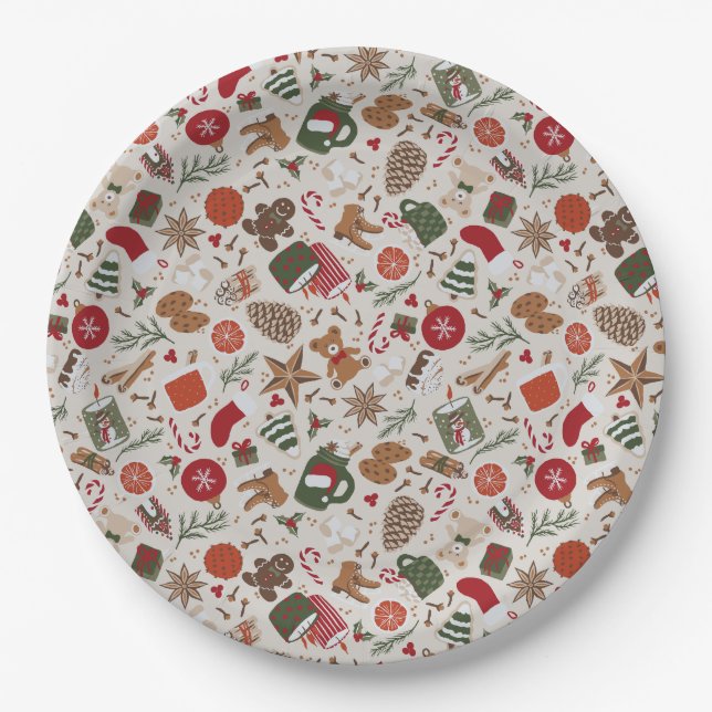 Prato De Papel Cozy Natal & Spice (Frente)