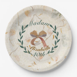 Prato De Papel Craft clássico e fofo personalizado 40º fundo kraf