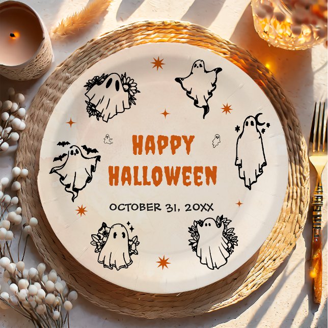 Prato De Papel Crânio Gótico do Adulto do Partido das Bruxas (Criador carregado)