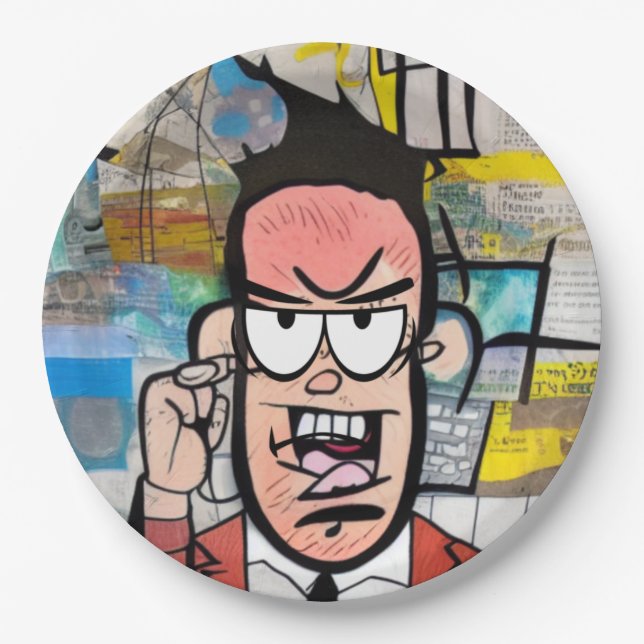 Prato De Papel Cranky Man (Frente)