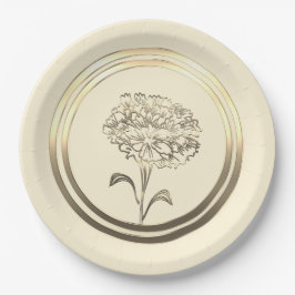 Prato De Papel Cravo de Janeiro Personalizado