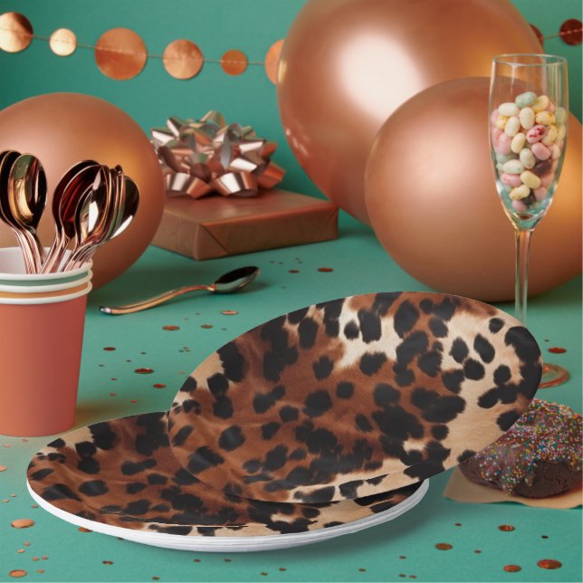 Prato De Papel Cream Castanho Negro (Múltiplo)