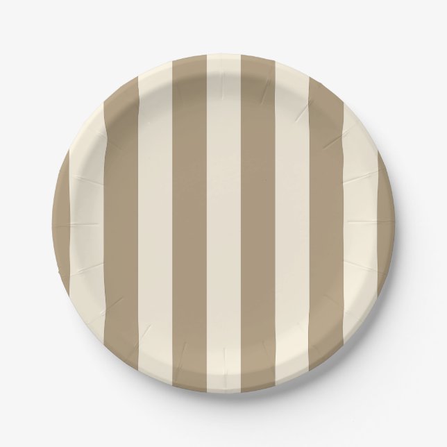 Prato De Papel Cream Tofu Khaki Oyster Stripe (Frente)