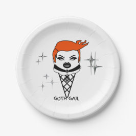 Prato De Papel Creamy Dreamies Goth Gail Paper plates