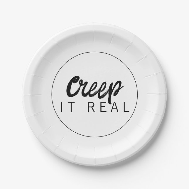 Prato De Papel Creep It Real Halloween Party (Frente)