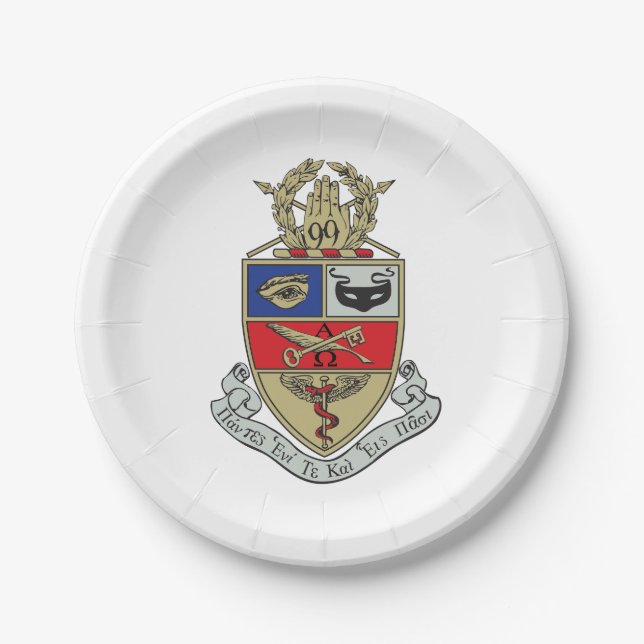 Prato De Papel Crest da Kappa Psi (Frente)