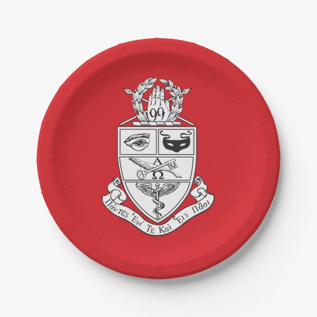 Prato De Papel Crest da Kappa Psi (Frente)