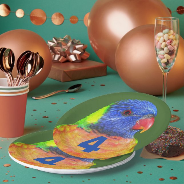 Prato De Papel Criança: Aniversário da Idade do Arco-Íris (Múltiplo)