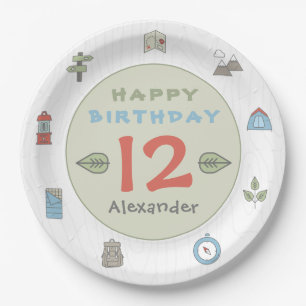 Prato De Papel Criança de Hipercolagem de Aventura Exterior