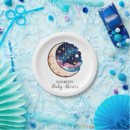 Prato De Papel Crianças brilham Chá de fraldas de estrelas