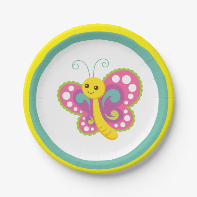 Prato De Papel Crianças de aniversário (Frente)