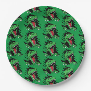Prato De Papel Crianças dinossauros