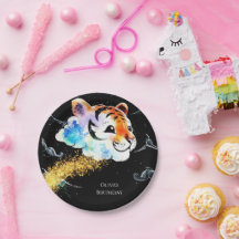 Crianças Divertidas Tiger Birthday