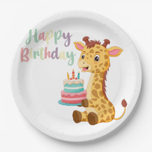 Prato De Papel Crianças Feliz Aniversário