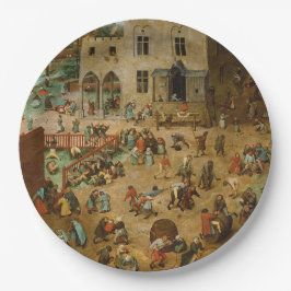 Prato De Papel Crianças Jogando Jogos (Pieter Bruegel, o Velho)