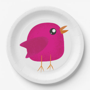 Prato De Papel Crianças, passarinho fofo