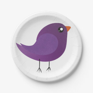Prato De Papel Crianças, passarinho fofo