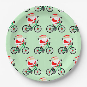 Prato de papel criativo para festa de Natal