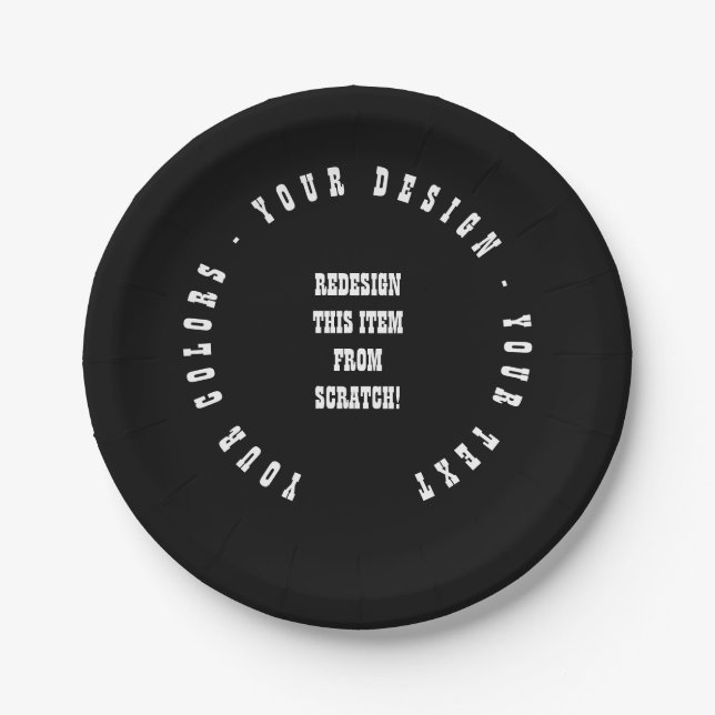 Prato De Papel Crie seu (Frente)