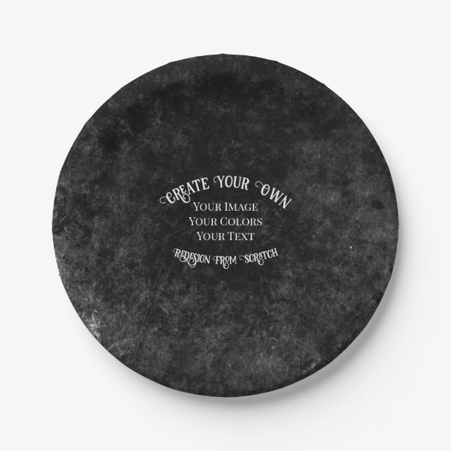 Prato De Papel Crie seu próprio design personalizado (Frente)