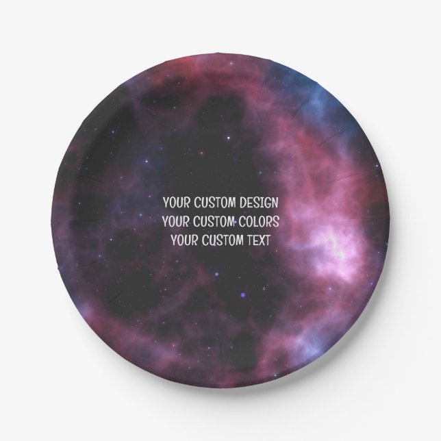 Prato De Papel Crie seu próprio personalizado (Frente)