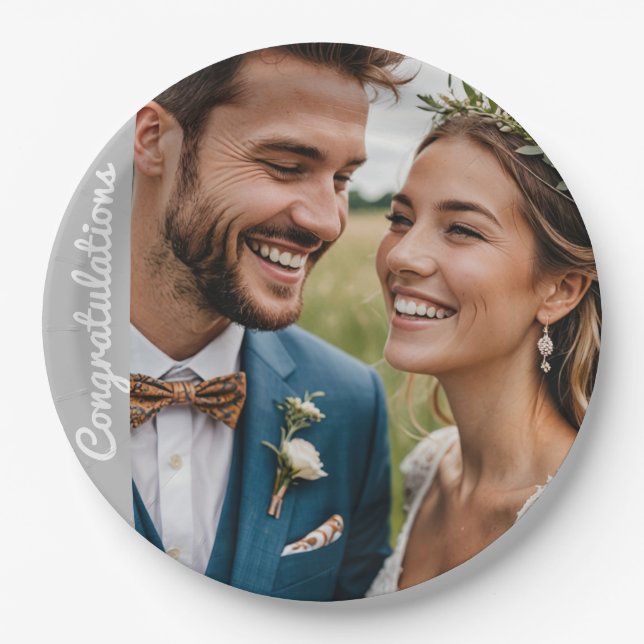 Prato De Papel crie seu próprio texto personalizado da placa de p (Frente)