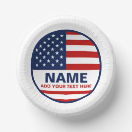Prato De Papel Crie Sua Própria Eleição De Bandeira Americana