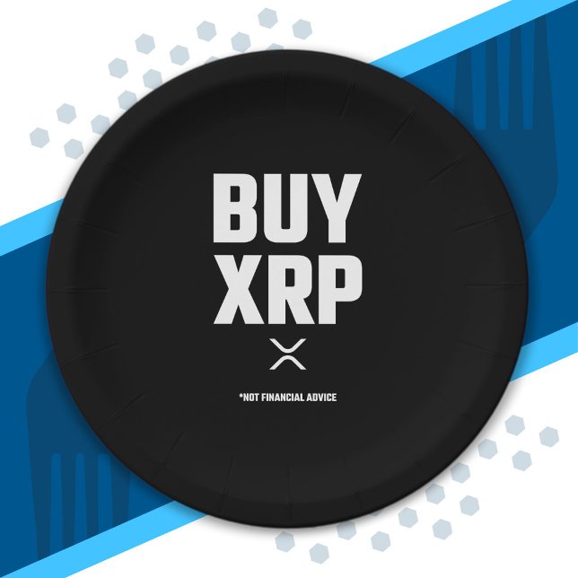 Prato De Papel Criptografia XRP - Criptomoeda XRP - XRP do Compra (Criador carregado)