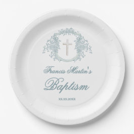 Prato De Papel crista floral | Batismo