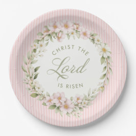 Prato De Papel Cristo, o Senhor Ressuscitou | Flores da Primavera