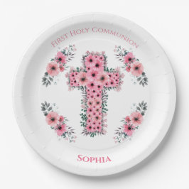 Prato De Papel Cross Chic First Santa Comunista Rapariga Rosa