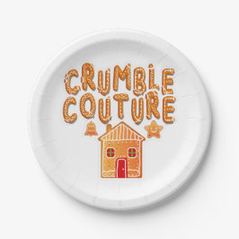 Prato De Papel Crumble Couture Gingerbird House Papel Feriado Pl