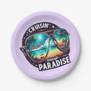 Prato De Papel Cruzando pelo Paraíso: Víblias de Escape Tropicais