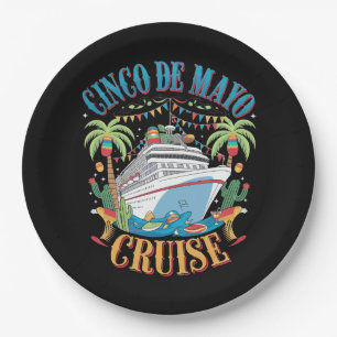 Prato De Papel Cruzeiro do Cinco De Mayo México Navio Mexicano Fe