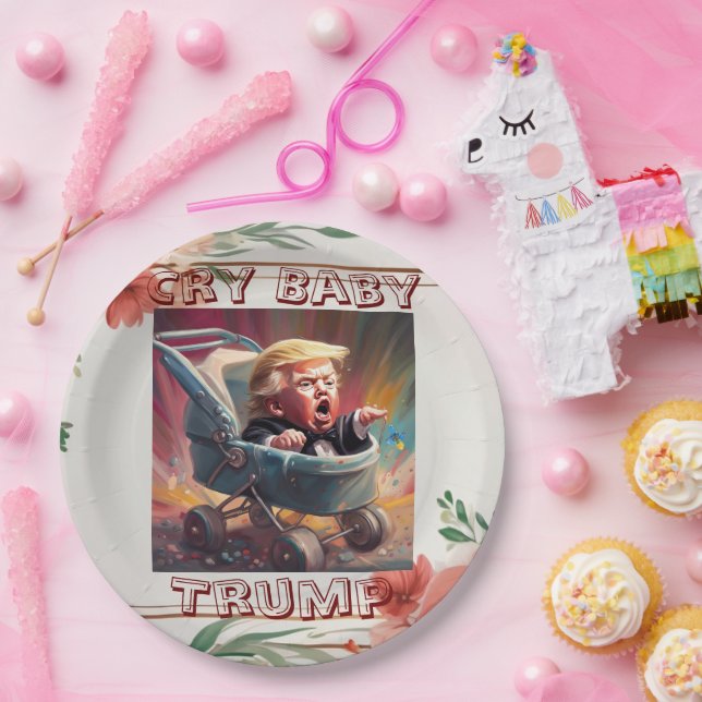 Prato De Papel Cry Baby Trump Paper Play (Festa)