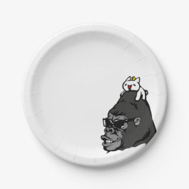 Prato De Papel Cryptocurrency MonaCoin Gorilla and Monar