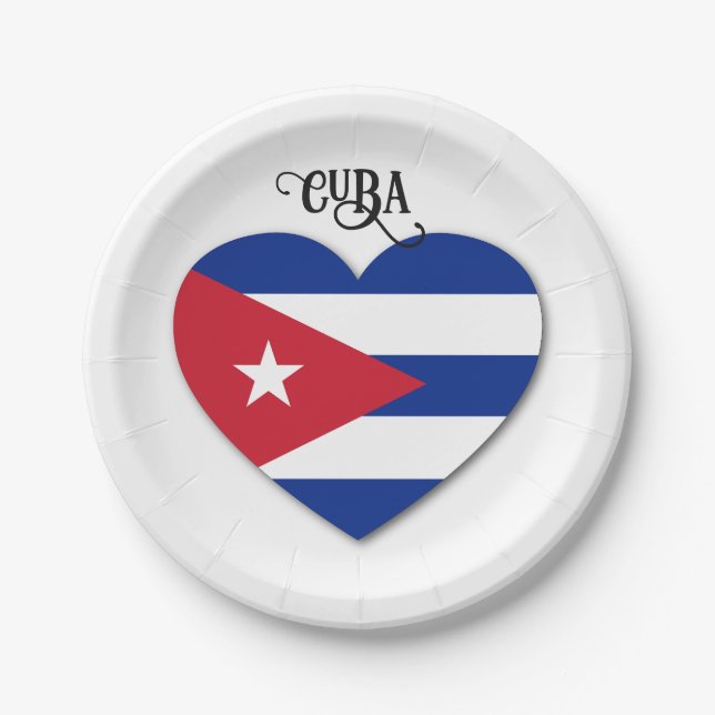 Prato De Papel Cuba Love (Frente)