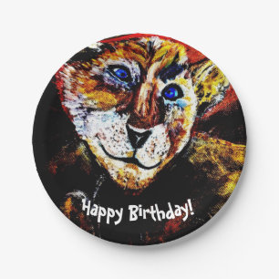 Prato De Papel Cubo Cub Tiger Birthday