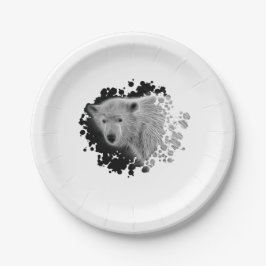 Prato De Papel Cubo Polar Bear