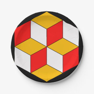 Prato De Papel Cubos 3d