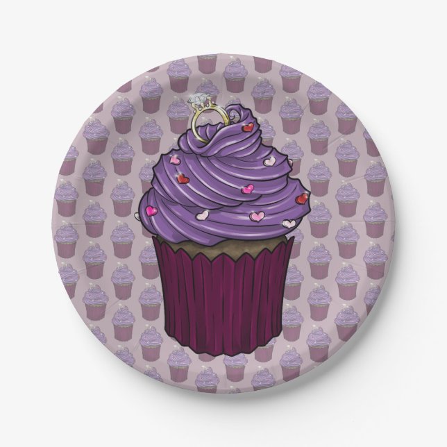 Prato De Papel Cupcake de proposta doce (Frente)