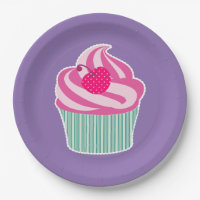 Cupcake rosa WIth Bolinhas Cherry